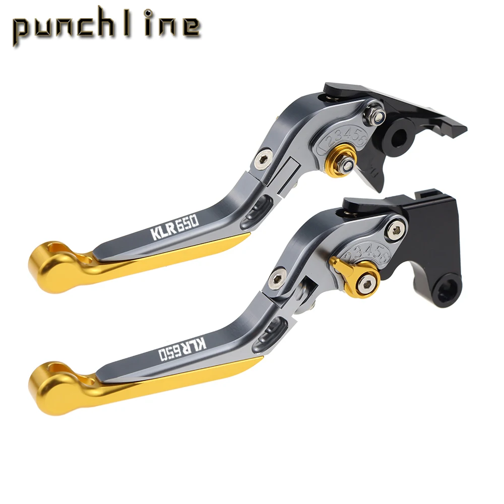 Fit For KLR650 KLR 650 2018 KLR-650 Motorcycle CNC Accessories Folding Extendable Brake Clutch Levers Adjustable Handle Set