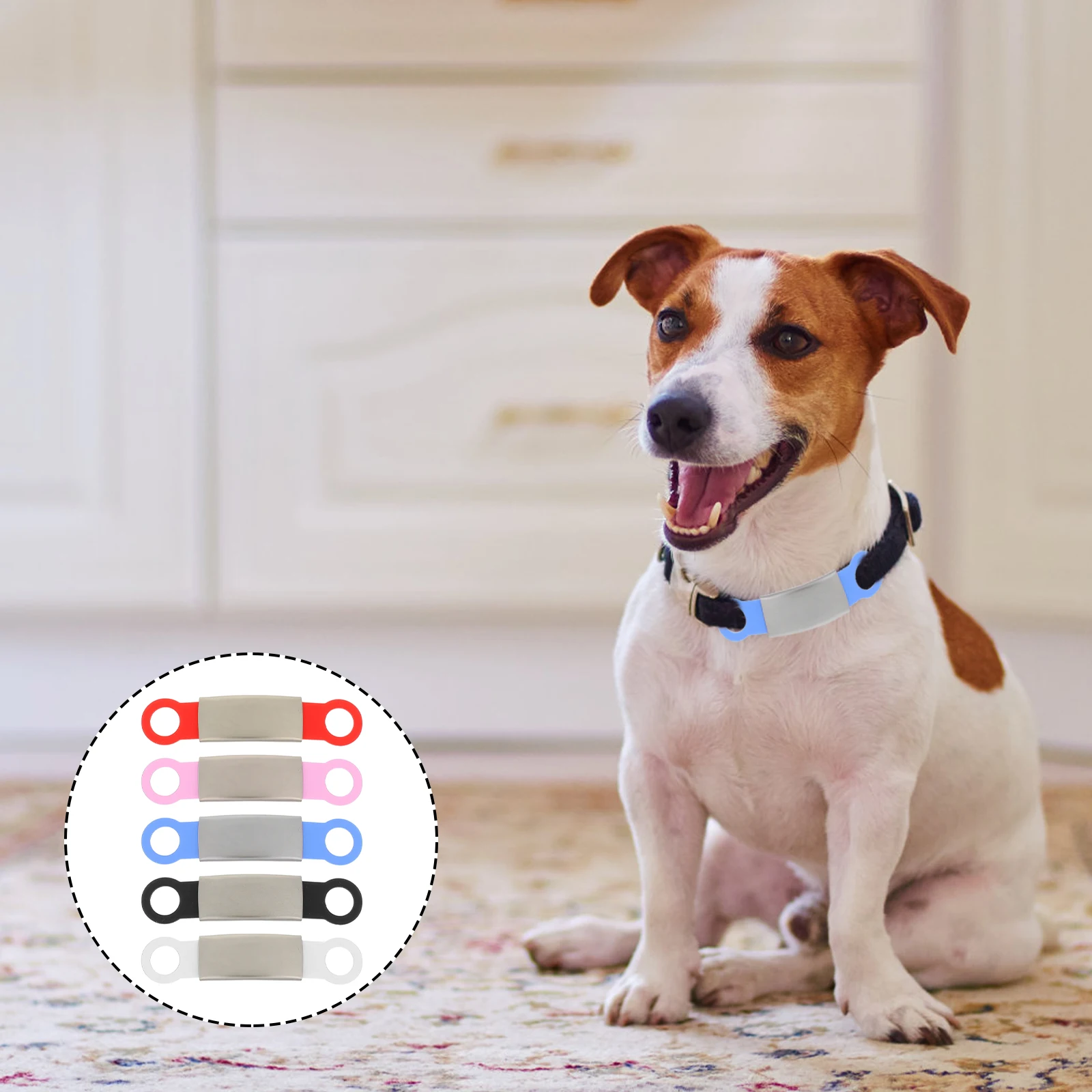 

5Pcs Pet Dog Cat Id Tags Engraved Name Phone Number Anti-Lost Collar Accessory Dog Name Tag Collar Para Perros