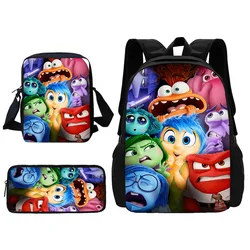 Sac à dos d'école de dessin animé Disney Insides Out 2 pour enfants, sac initié, sacs à crayons, garçons, filles, meilleur cadeau