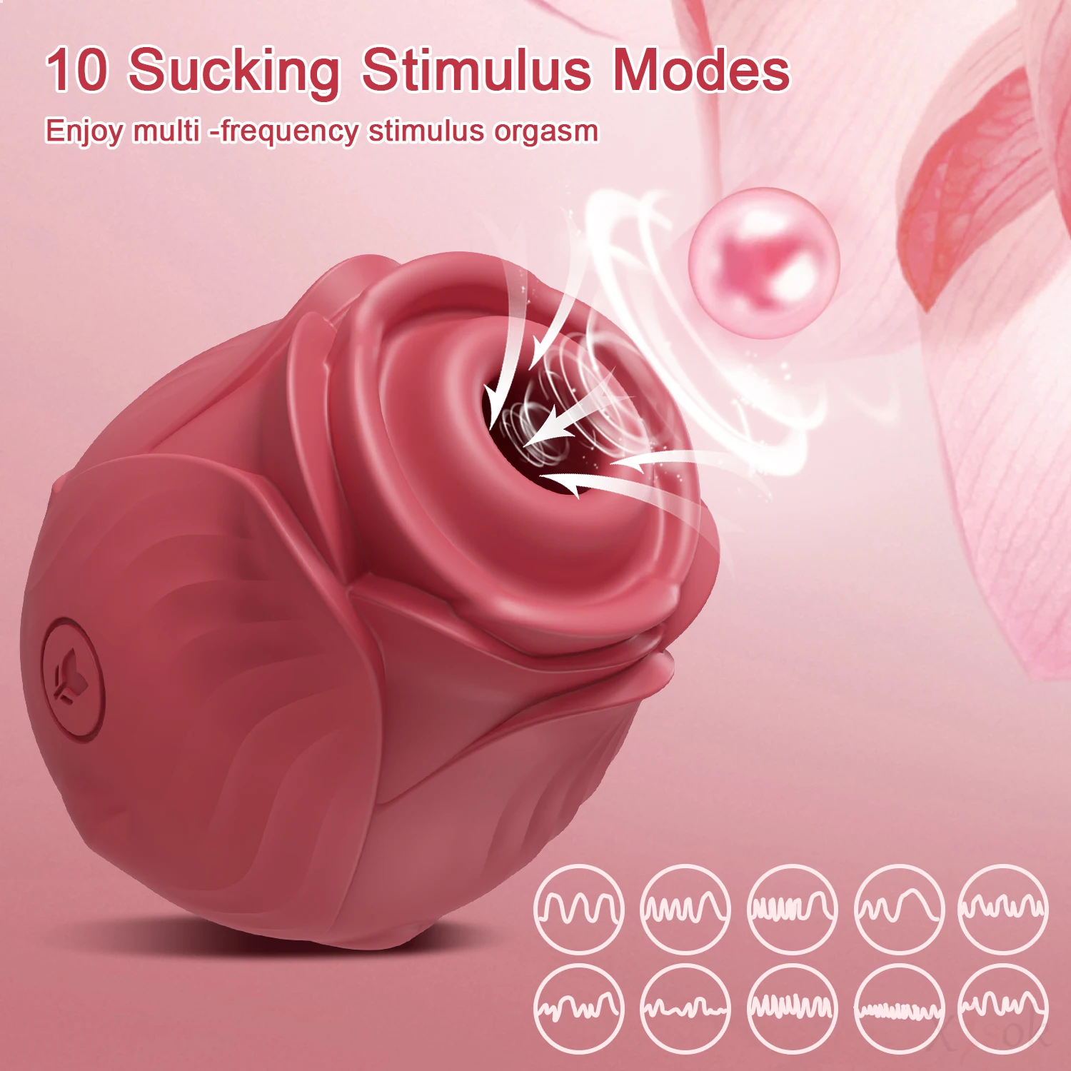 Clit Sucker Rose-Vibrator Vacuum Sucking For Women Nipples Clitoris Stimulator Massager Sex Toys Goods for Female Adults