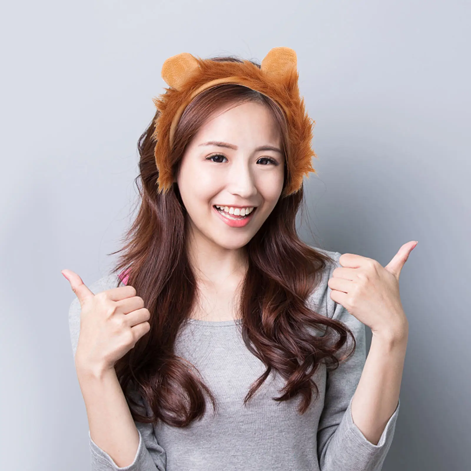 

1Set Stylish Lion Animal Headband and Coordinated Tail Costume Set Versatile Festival Party Prom Dance Wear Decorative Adorable