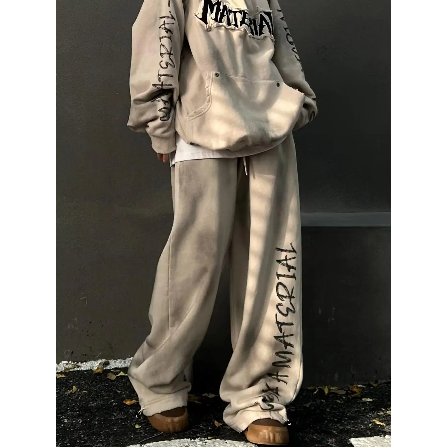 

Мужская уличная одежда в стиле ретро, спортивные штаны fiti Spor, повседневные длинные брюки для студентов, осень-зима, полиэфирное волокно