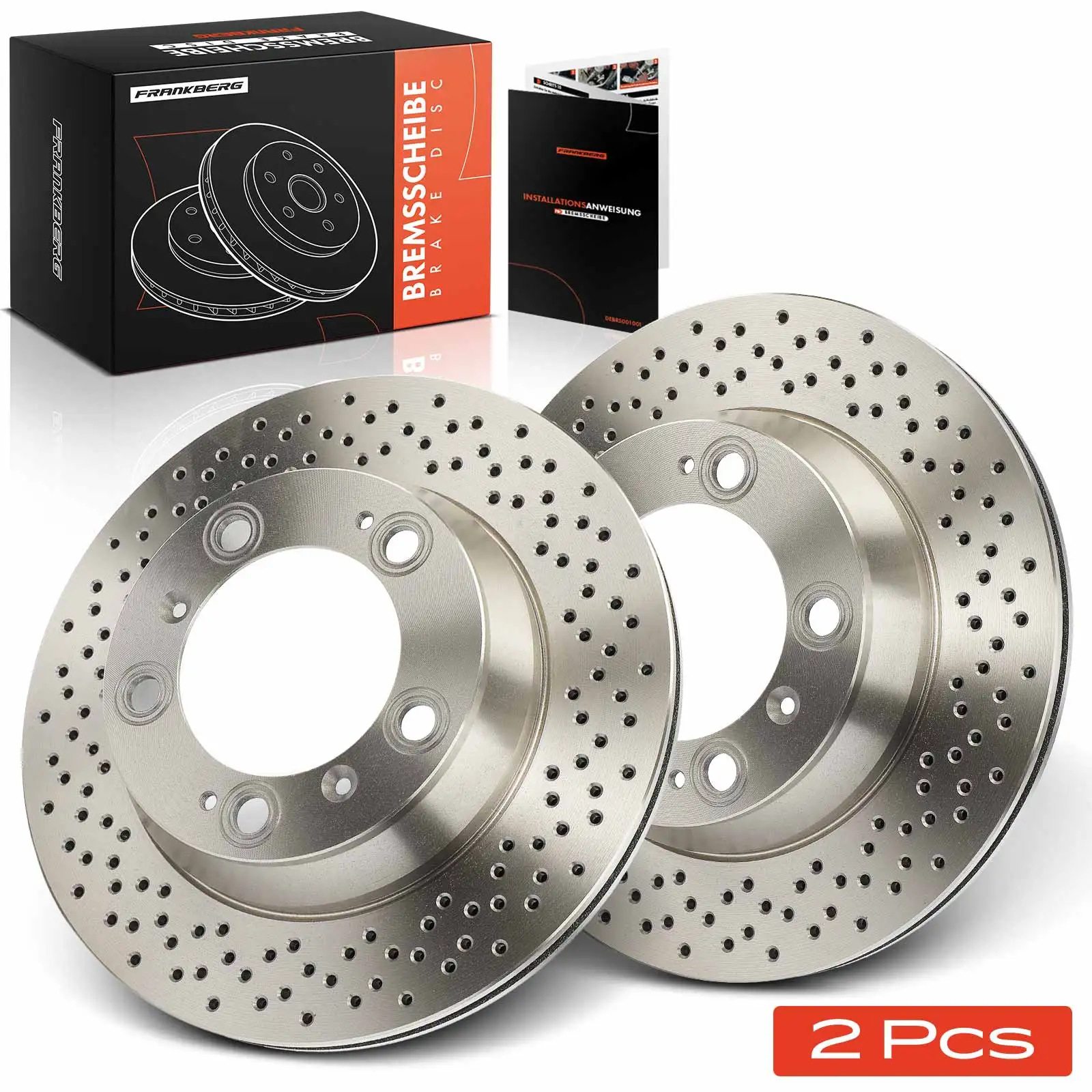 Disques de frein arrière Frankberg 2X pour Porsche 911 Cabriolet Targa 3.4L 3.6L 3.8L 1997-2008 99635240103 99635240104