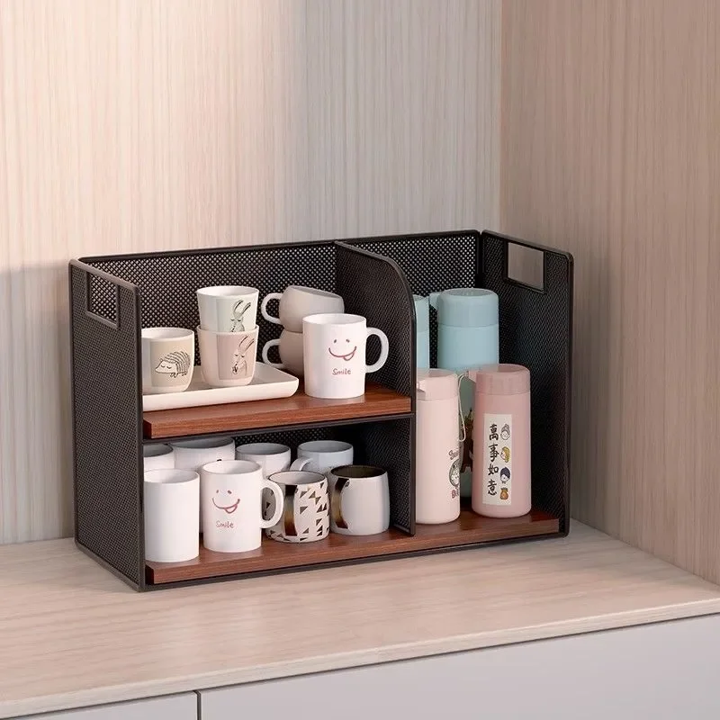 

Modern Simple Metal Desktop Cup Holder Living Room Table Cup Storage Rack Tea Table Storage Office Table Cabinet Coffee Glass