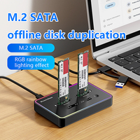 Blueendless M 2 Two Bay SSD Docking Station  sata Duplicator Dual bay SSD m.2 case SATA  6 Gbps Type C USb 3.1 For SSD Hard Disk