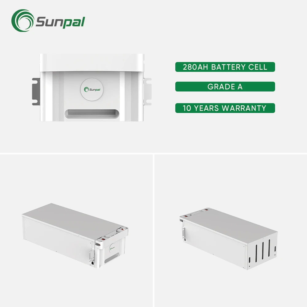 Sunpal All In One Lifepo4 Battery 100kWh 200kW 500kWh 280Ah Energy Storage Battery For Hybrid Solar Power System