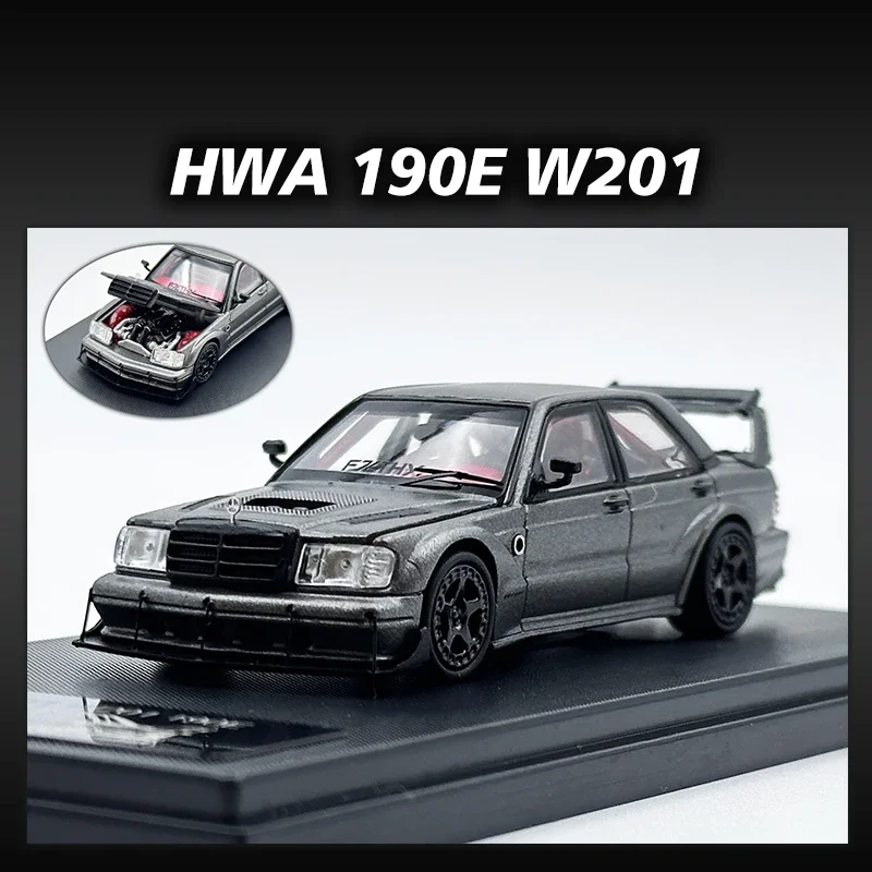 RM 1:64 190E W201 HWA Diecast Diorama Car Model Toys Rhino