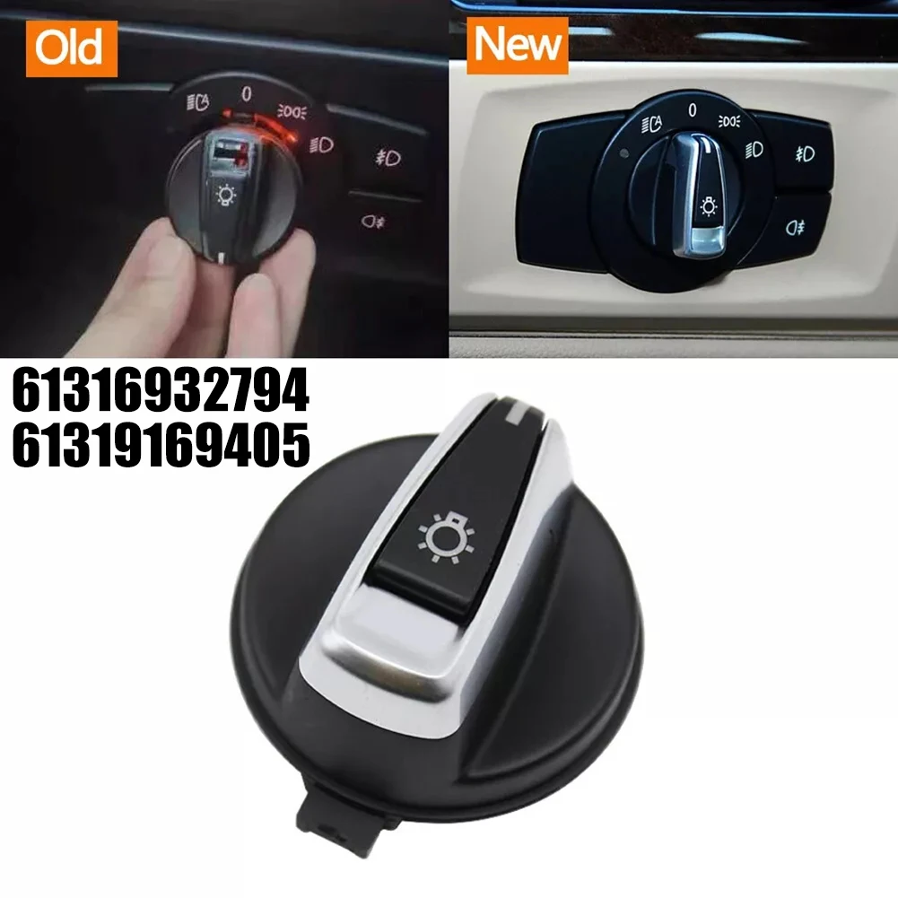 Automotive Head Light Switch Button Cover for BMW Vehicles Fits Various Models Including X1 and 3 Series OEM #61316932794