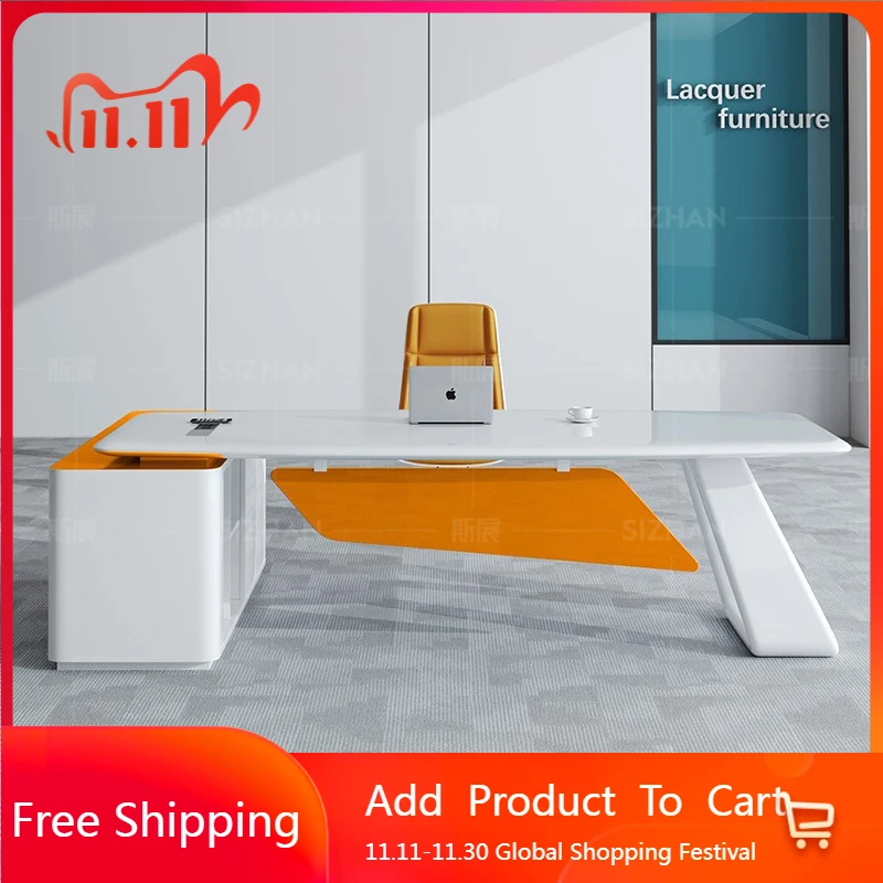 

Organizers Aesthetic Office Desk Lshaped Luxury Executive Modern Office Desk Minimalist Mesas Escritorio Commercial Furniture