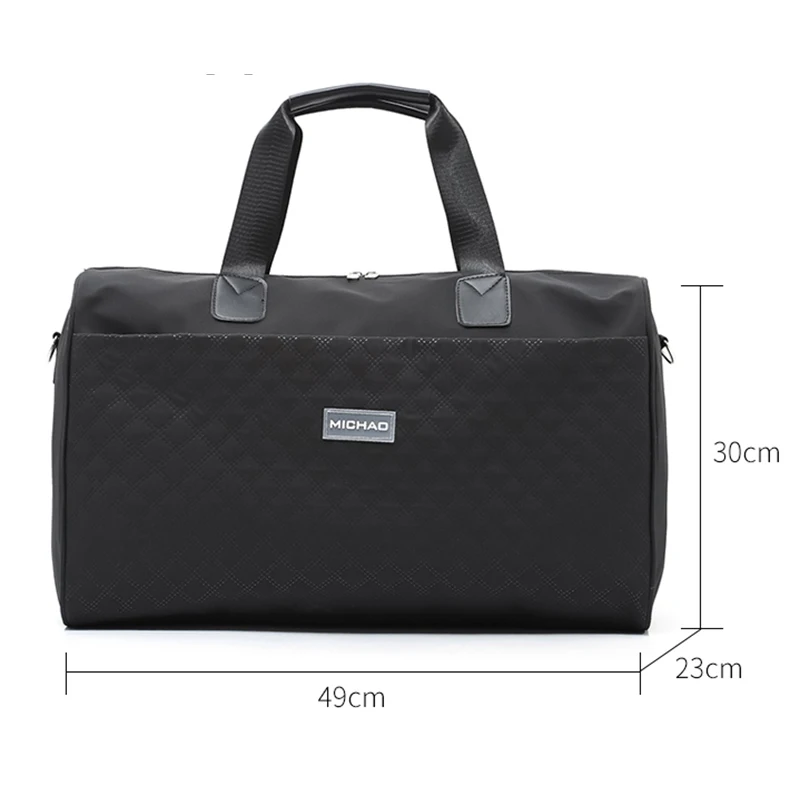 Fashionable Portable Women Travel Bag Large Capacity Fitness Bag  for Men Sturdy Oxford Travel Handbag  Excursion Luggage Bag