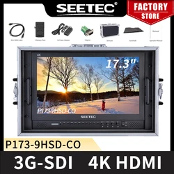 SEETEC P173-9HSD-CO 17.3 Inch IPS 3G-SDI 4K HDMI Broadcast Monitor with AV YPbPr Carry-on LCD Director Monitor with Suitcase