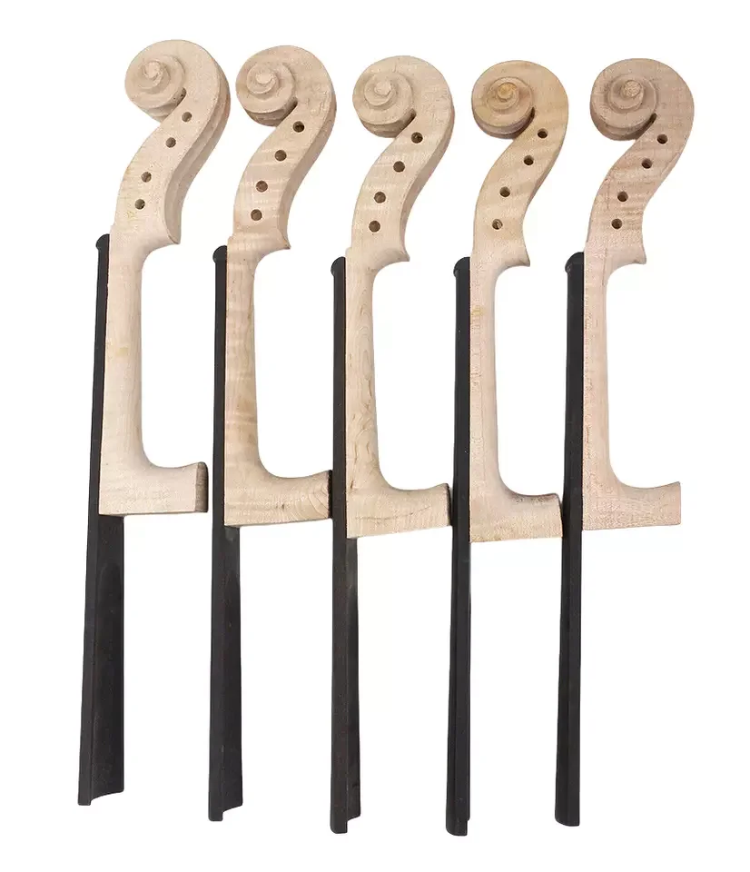 4/4 Size Violin Neck  Flame Maple Violin Neck Hand Carved Ebony Fingerboard Brand New Violin Parts