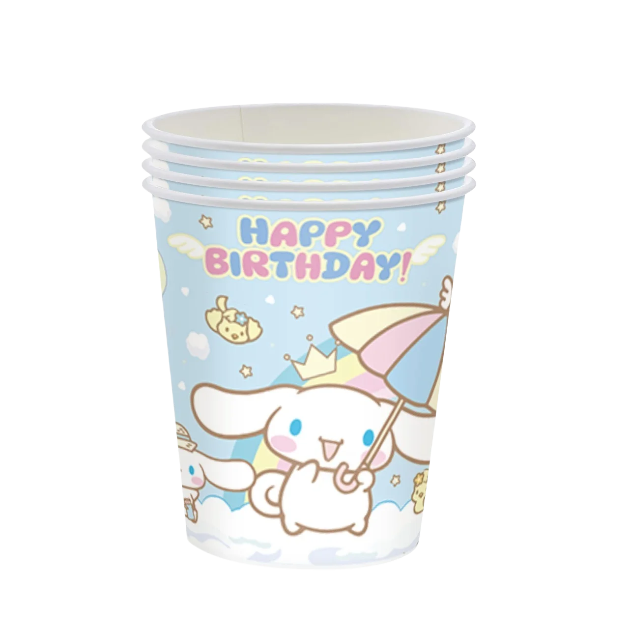 أدوات مائدة لحفلات أعياد الميلاد من سينامورول، لافتة كعكة يمكن التخلص منها، علم معلق، بالون سينامورول لطيف على شكل كلب، زينة عيد الميلاد #4