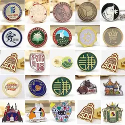 [MOQ 50pcs] Metal Badges Customize Brooches LOGO Badge Medal Gift Keychain DIY Custommade Pin Souvenir Soft/Hard Enamel Badges