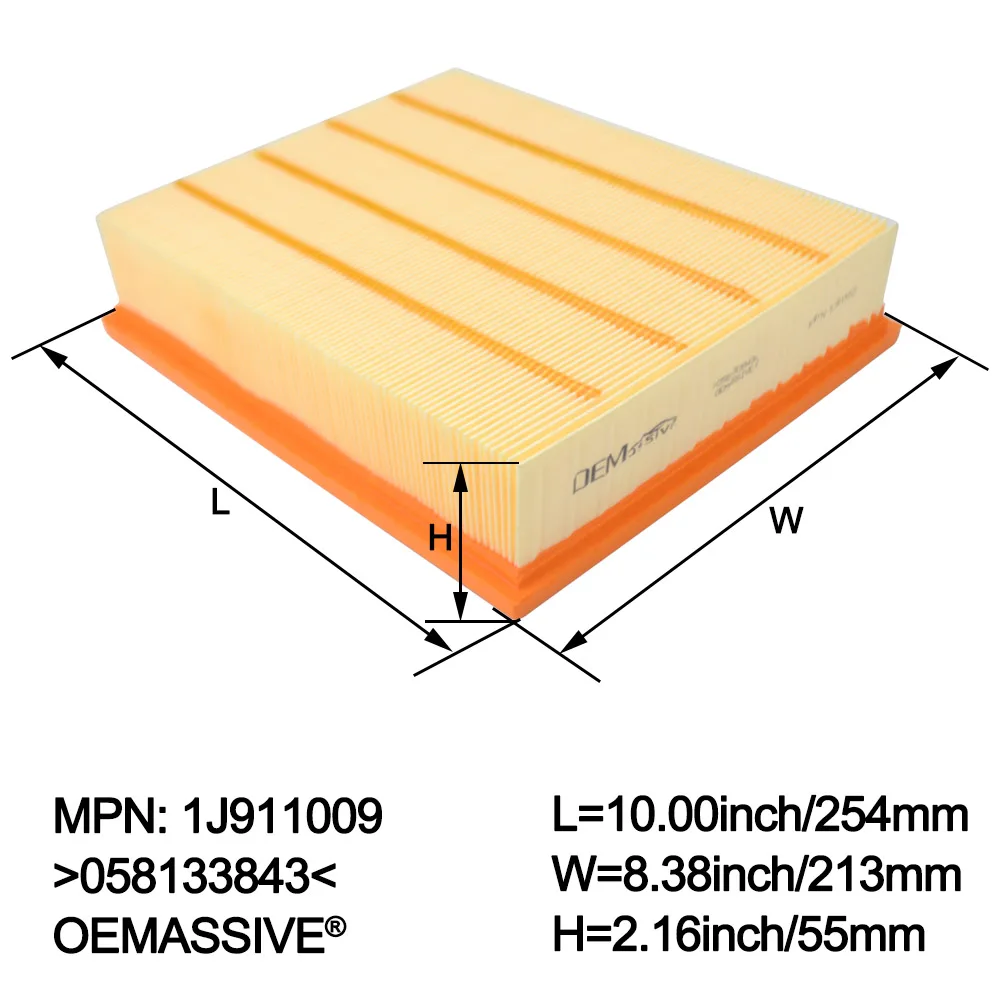 Air Filter 058133843 For Audi A4 B5 8D 1995 1996 1997 1998 1999 2000 2001 1.6L 1.8L 1.9L 2.4L 2.6L 2.7L 2.8L Car Accessories