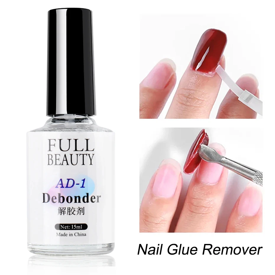 15ml Nail Glue Remover False Nail Tips Debonder Removing Gel Rhinestone Fake Press On Nails Fast Dissolve Liquid Manicure Tools