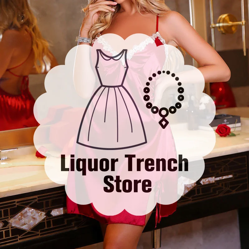 

Strap Pajamas Women S Lace Sexy Home Clothes Silky Nightgown Sexy Lingerie