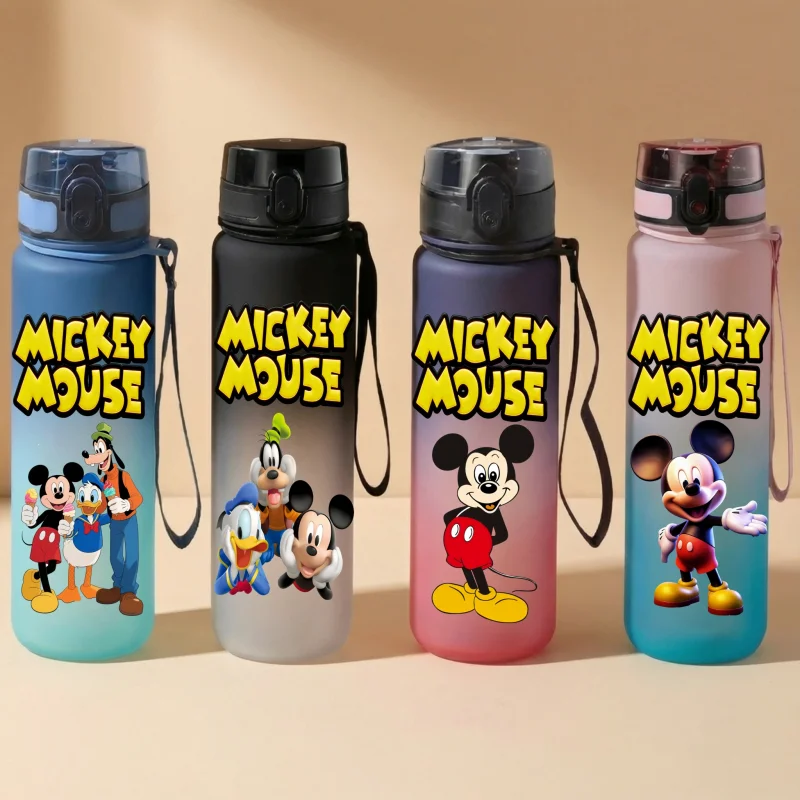 

Mickey Mouse Character Water Cup Large-capacity Outdoor Drinking Bottle Leak-proof Drinking Kettle with Rope