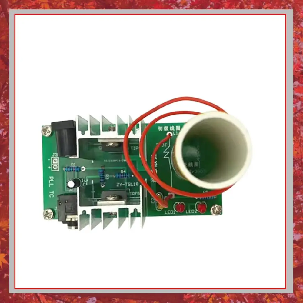 DIY Mini for Tesla Coil Kit Mini Music for Tesla Coil Plasma Speaker High Temperature High Pressure Plasma 15W DC 15-24V 2A