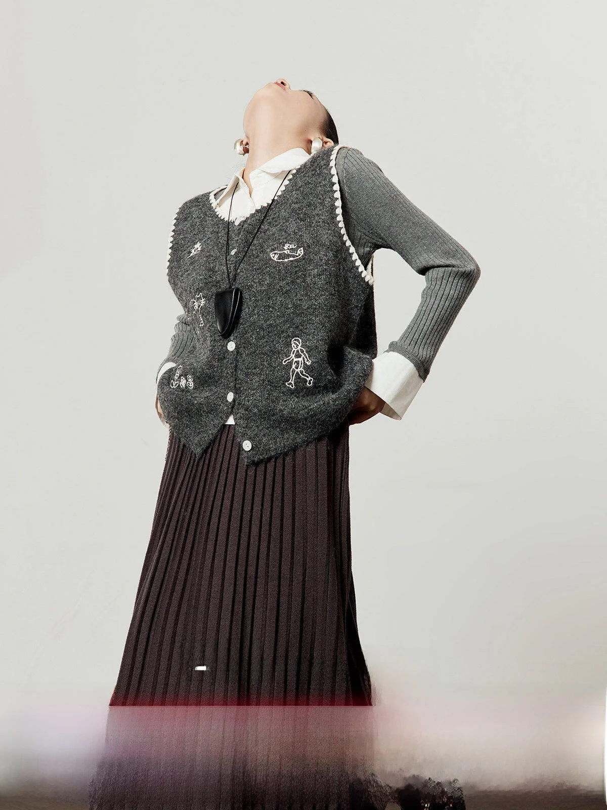 

Women's Knitted Vest Loose Fit Autumn New Sle Color Blo Slimming Commuter Sle Versatile Outerwear Tank Top