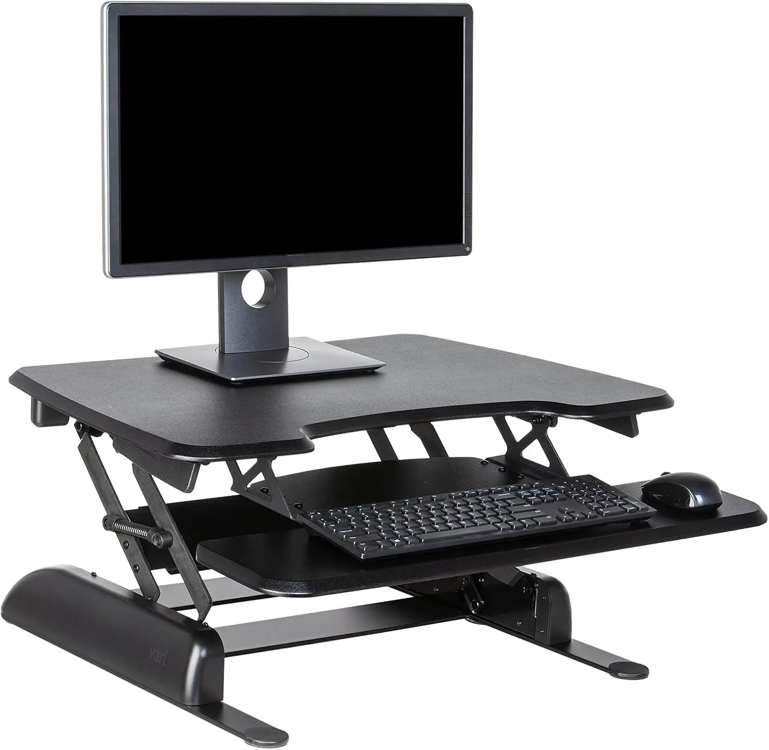 VariDesk Essential 30 - Two-Tier Standing Desk Converter for Home Office - Adjustable Sit Stand Desk with 11 Height Setti