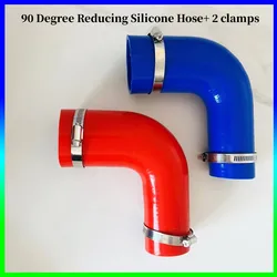 90 Degree Reducer Silicone Flexible Hose Variable Diameter Silicone Flexible Hose For Air Intake High Pressure with 2 clamp