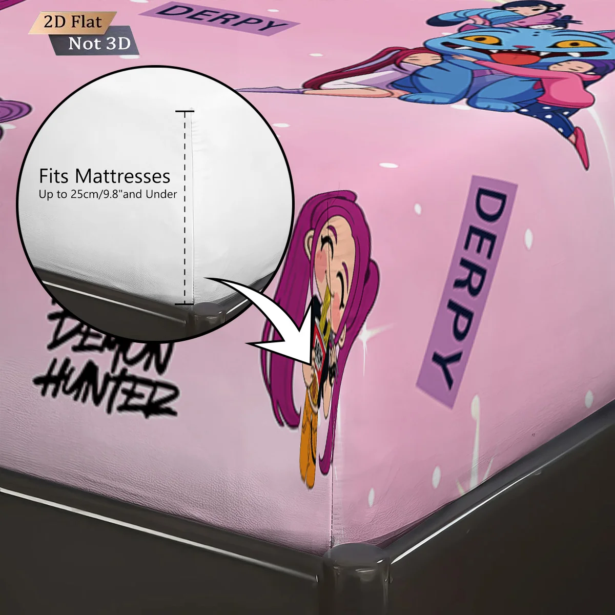 3 قطعة K-Pop شيطان الصيادين المطبوعة Chipless غطاء سرير مجموعة متعددة الحجم لينة غطاء السرير غرفة نوم الفراش الديكور آلة قابل للغسل