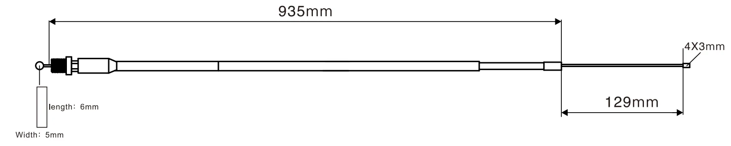 Nibbi Motorrad Gaszug 1064mm Gaspedal Vergaser Choke Kabel für Pitbike Yamaha Kawasaki Honda Motocross – Detail 1