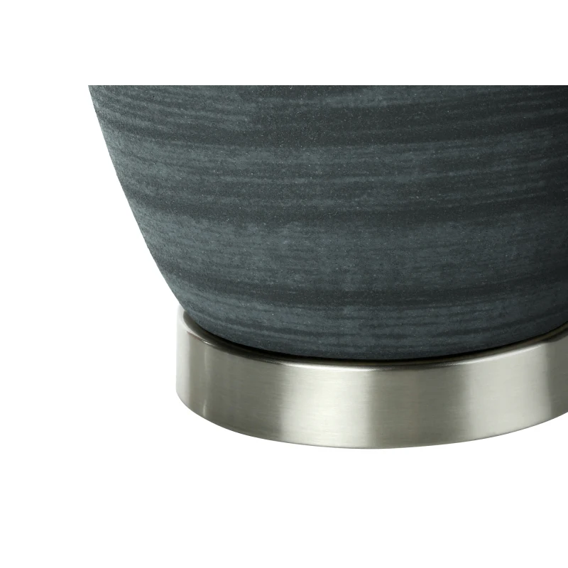 Accent Added Allows Allows adjust Base Lamp Lighting Shade Silver Table Lighting, 24h, Table Lamp, Blue Ceramic, Ivory / Cream S