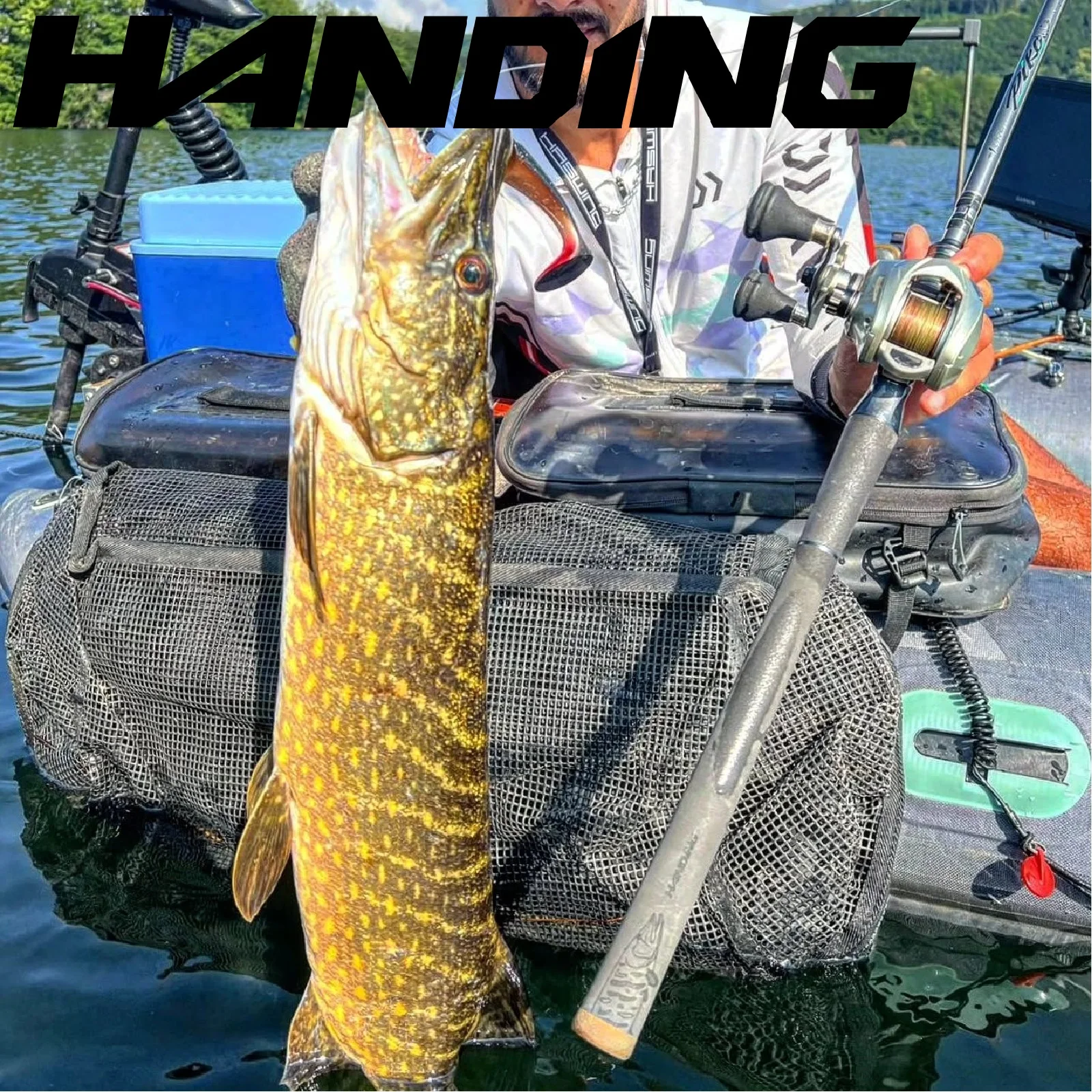 HANDING M1 PIKE H/XH Angelruten 140g Ködergewicht Leistungsstarke Angelrute Hecht-Schlangenkopfrute Castingrute 2,13-2,69M Schnelle Aktion Riesenrute