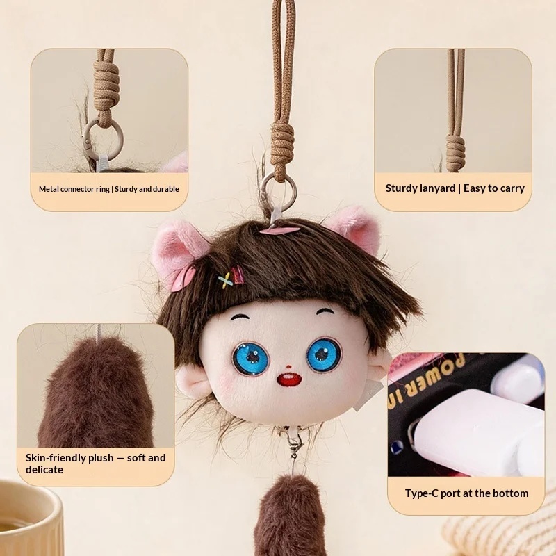 Ai Intelligent Star Cotton Doll Backpack Charm Soft Plush Interactive Companion Toy Emotional Support Cute Doll Keych For Adults