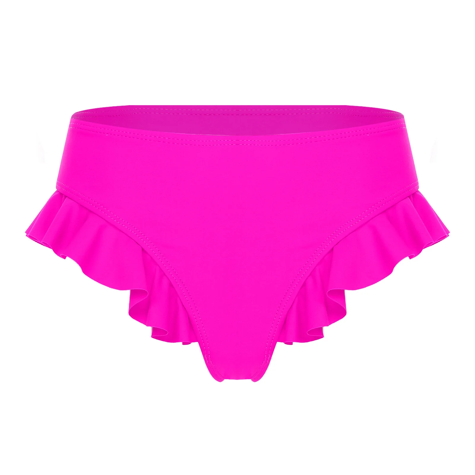 

Women's Swimsuit Swimwear Bottoms Ruffle Briefs Underwear Swim Bottoms Solid Color Modest Flounce Summer Beach Bathing Suit