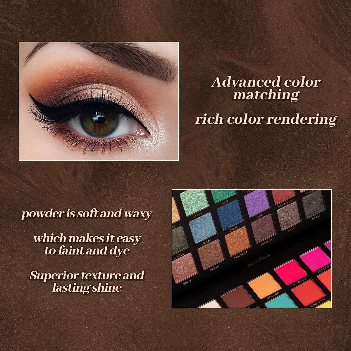 IMAGIC 48-Color Eyeshadow Matte Shimmer Long Lasting Soft Touch Colorful Pigments Eye Makeup Fashion Women Beauty Eye Cosmetic