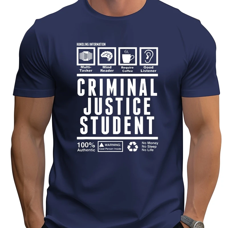 

Funny Criminal Justice Student Handling Information T Shirt Graphic Cotton Streetwear Short Sleeve Birthday Gifts Summer T-shirt