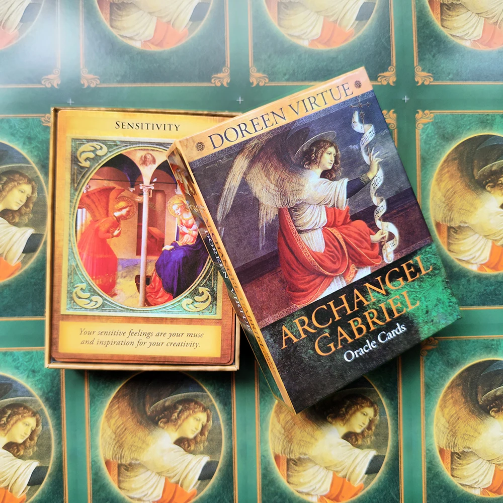 

12 x 8,7 см Карты Архангела Габриэли Oracle, ограниченная серия, 44-карта с ключевыми словами, твердой коробкой и руководством в формате PDF (английское издание)