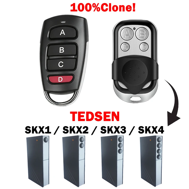 Clone Tedsen SKX1 SKX2 SKX3 SKX4 Telecomando Per Porta Del Garage 433,92 Mhz Tedsen SKX 1 2 3 4 Apriporta Del Cancello Del Garage Trasmettitore Manuale-image