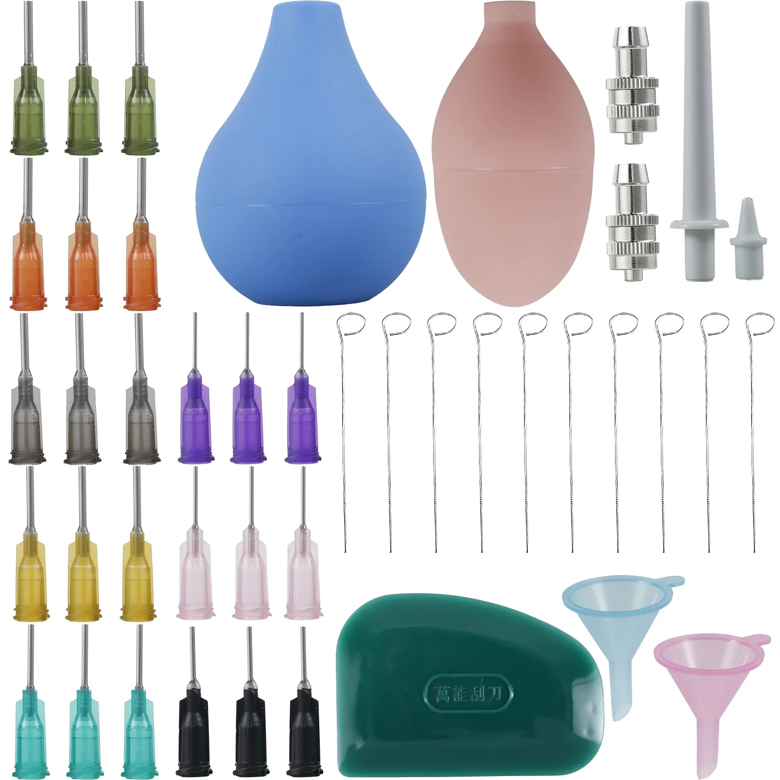 

Набор прецизионных аппликаторов для керамики. Прецизионный аппликатор с наконечниками. Бутылки с прицепом с 24 иглами и воронками. Легкая керамика.