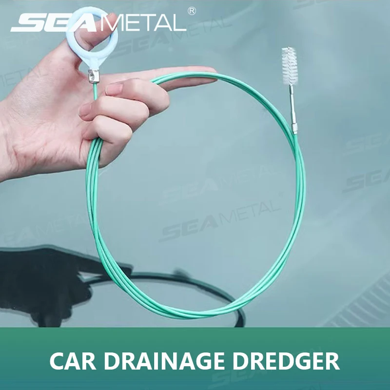 SEAMETAL 3m Car Sewer Unclogger Cleaning Brush Car Sunroof Long Hose Drain Hole Drain Unclogger Pipe Tool Cleaner Car Accessorie