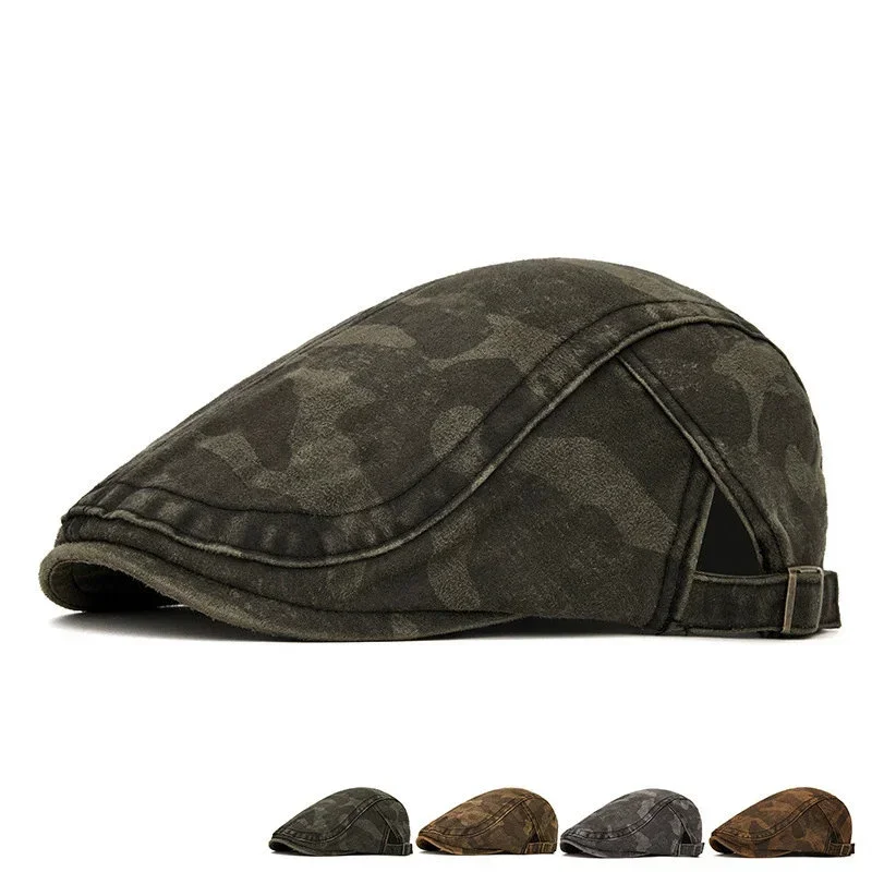 Spring Cotton Print Newsboy Caps Men Flat Cap Women Painter Beret Hats 137