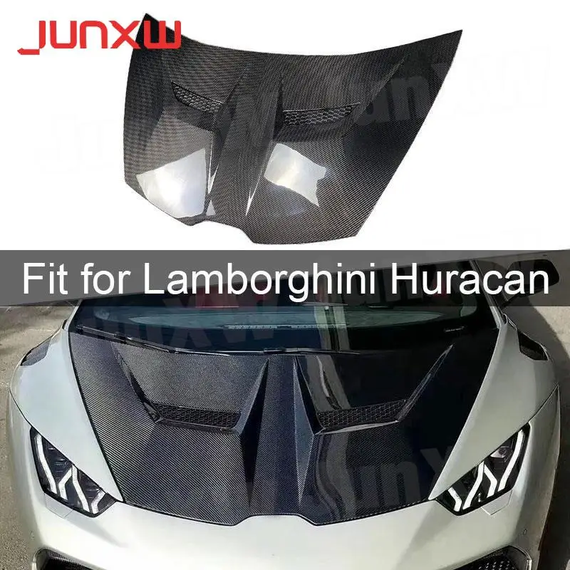 

Carbon Fiber FRP Front Engine Hood Cover Decoration fit for Lamborghini Huracan LP580 LP610 2014-2018 Car Bonnet Accessories