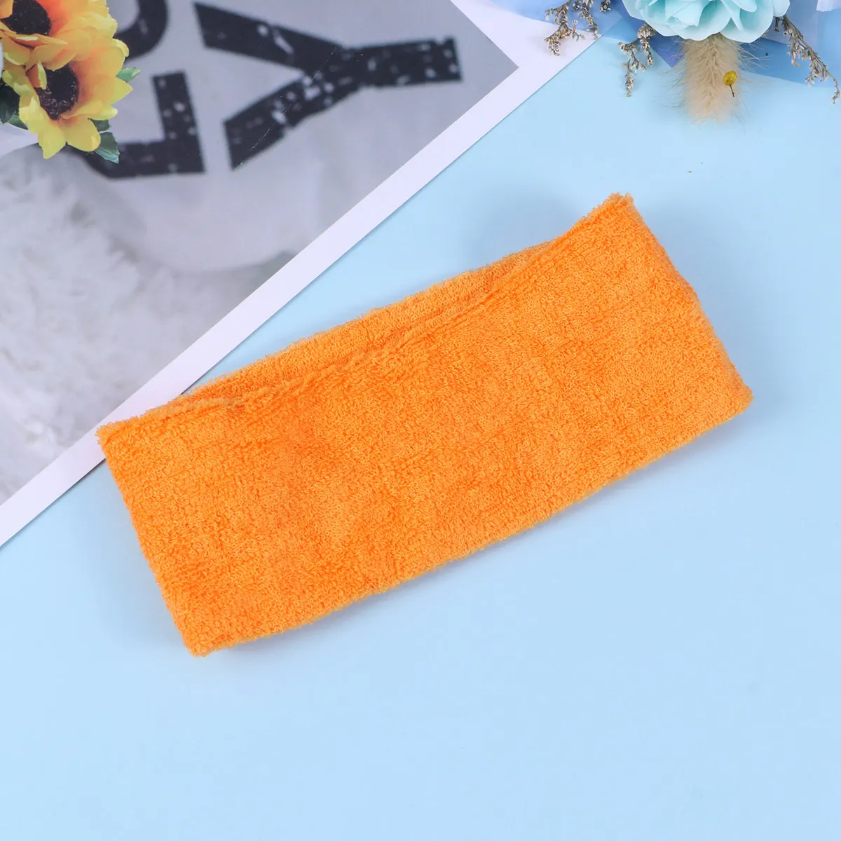 Cloth Yoga Headband Adjustable Microfiber Cotton Sweatband for Women Reusable Washable Spa Facial Makeup Wrap Fitness