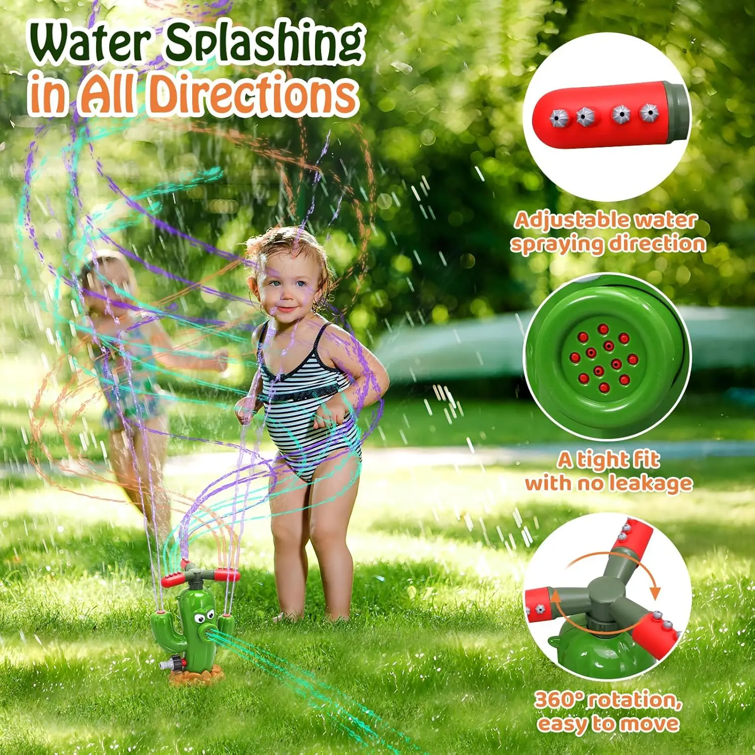 Cactus Sprinkler Outdoor Waternevel Speelgoed Achtertuin Tuin Waterspeelgoed Zomer Yard Cartoon Splash Sprinkler Babybadje Speelgoed voor kinderen