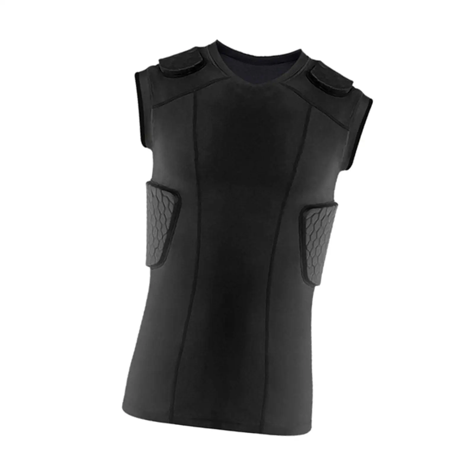 

Men Padded Chest Rib Protector Vest Sports Shock Training Top for Training Football