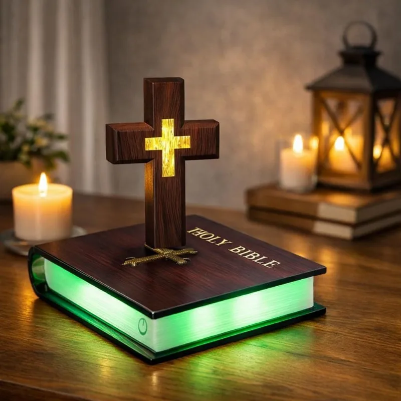 Levitating Cross Lamp Floating Cross jesus night light Christian & Catholic Gift Easter Gift Glowing Cross Ornament
