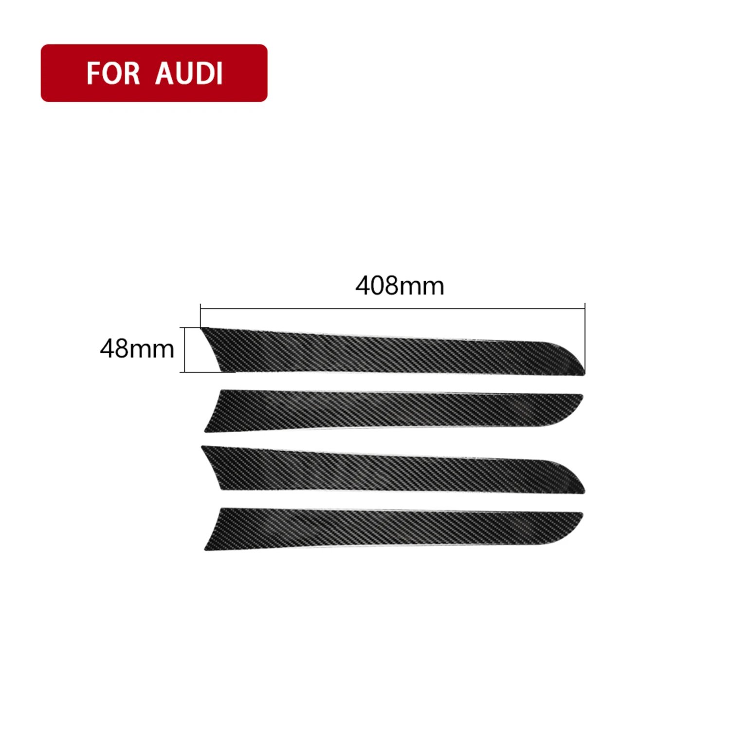 Osłona panelu drzwi z włókna węglowego do Audi A4 B8 A5 2010 2011 2012 2013 2014 2015 2016 Akcesoria do stylizacji wnętrza samochodu — zdjęcie 6