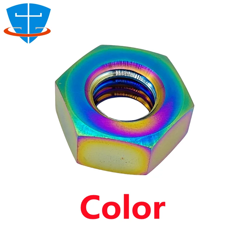 5/4/2/1 szt. Nakrętki sześciokątne ze stopu tytanu GR5 M2 M4 M5 M6 M8 sześciokątny nakrętka zabezpieczająca M10 M12 M14 M16 M20 TC4 do motocykla
