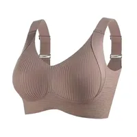 Women Widened Lifting Non Slip Shoulder Strap Bra Simple and Casual No Trace Beautiful Back Full Cup Size Adjustable Underwear