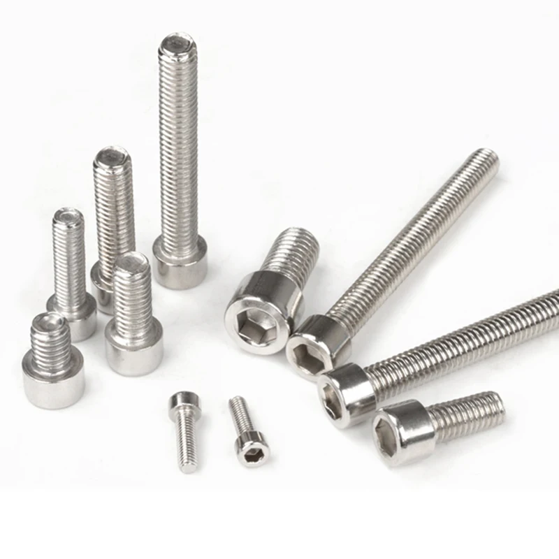 

M3-M10 201 Stainless Steel Allen Hex Socket Head Screw Bolt Fastener DIN933 Full Thread Cup Head Extended Hexagonal Bolt