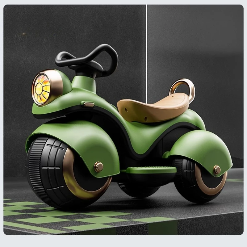Motocicleta elétrica infantil com controle remoto - carro de brinquedo de 3 rodas anti-ponta para meninos de 1 a 3 anos, meninas, assento adulto incluído