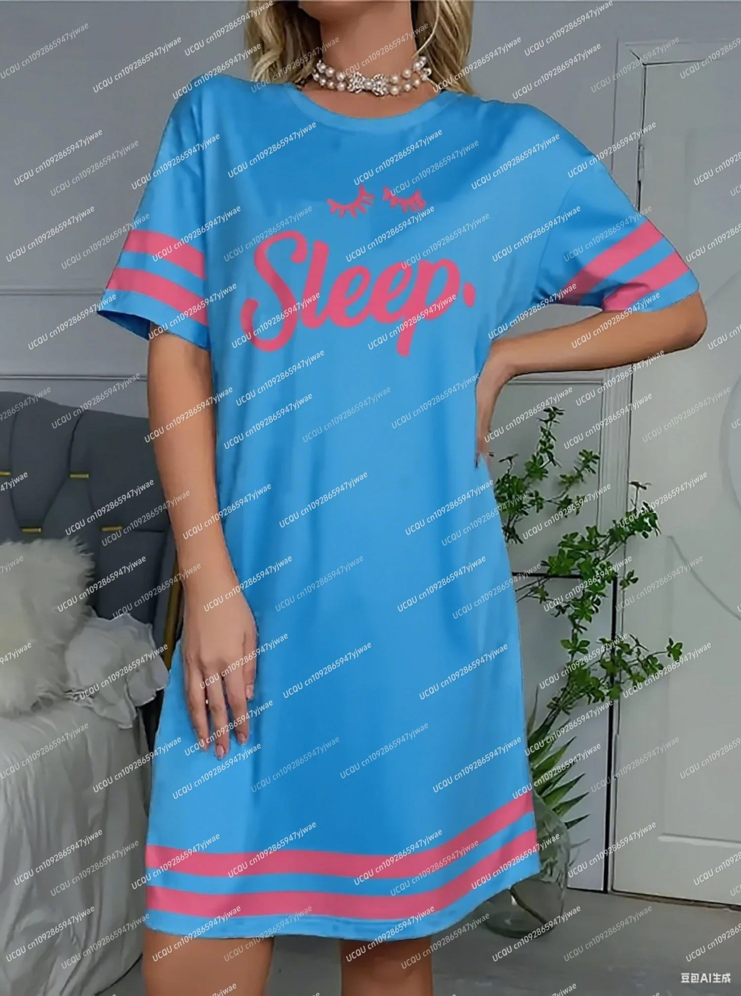 2025 ฤดูร้อนใหม่ผู้หญิงเสื้อยืดหลวมสบายๆพิมพ์ O-คอเลดี้เสื้อแขนสั้นผู้หญิงเสื้อผ้า